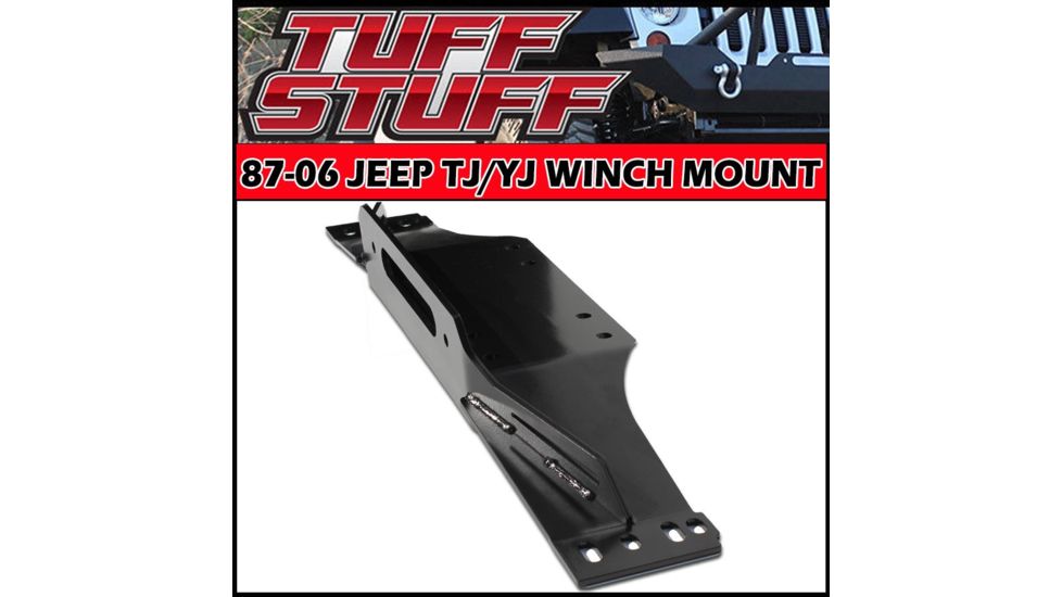 Tuff Stuff Overland Winch Mount Plate Raised for 87-06 Jeep Wrangler YJ/TJ, NSN N, TS-RJWM-8706