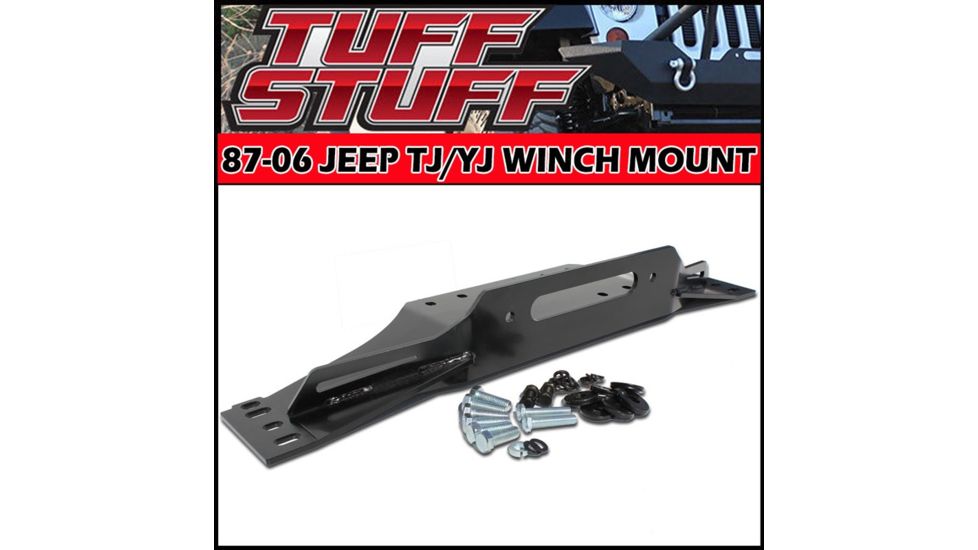 Tuff Stuff Overland Winch Mount Plate Raised for 87-06 Jeep Wrangler YJ/TJ, NSN N, TS-RJWM-8706