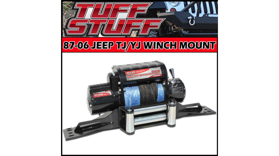 Tuff Stuff Overland Winch Mount Plate Raised for 87-06 Jeep Wrangler YJ/TJ, NSN N, TS-RJWM-8706