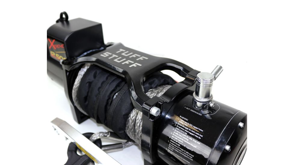 Tuff Stuff Overland Xtreme Wireless Waterproof 12500 Lb Winch, 85 ft Synthetic Rope, NSN N, TS-12500-XT-SYN