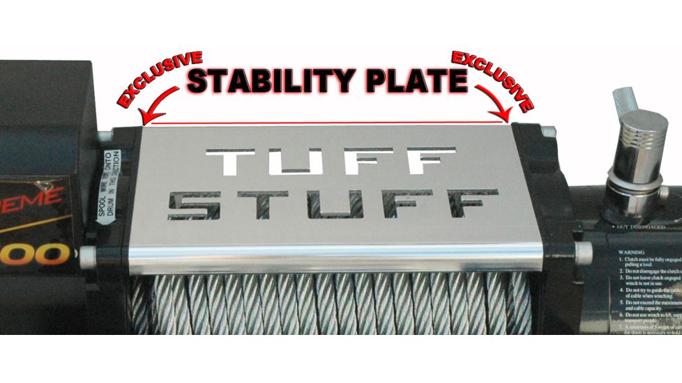 Tuff Stuff Overland Xtreme Wireless Waterproof 17500 Lb Winch, 85 ft Rope, NSN N, TS-17500-XT