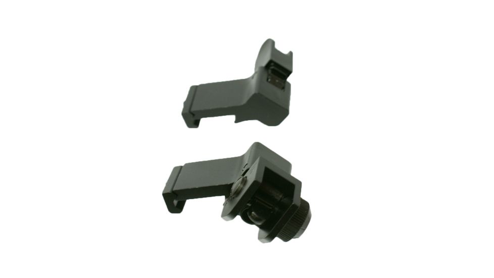 Tuff Zone Offset Deployable Front and Rear Sight, Black, TZ-MSAFR