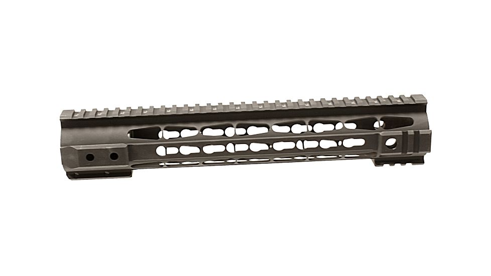 Tuff Zone AR-10/AR-308 Handguard 12in, w/ Short Quads Clamp, On KeyMod Free Float, Hard Andonized, TZ-MRF30812