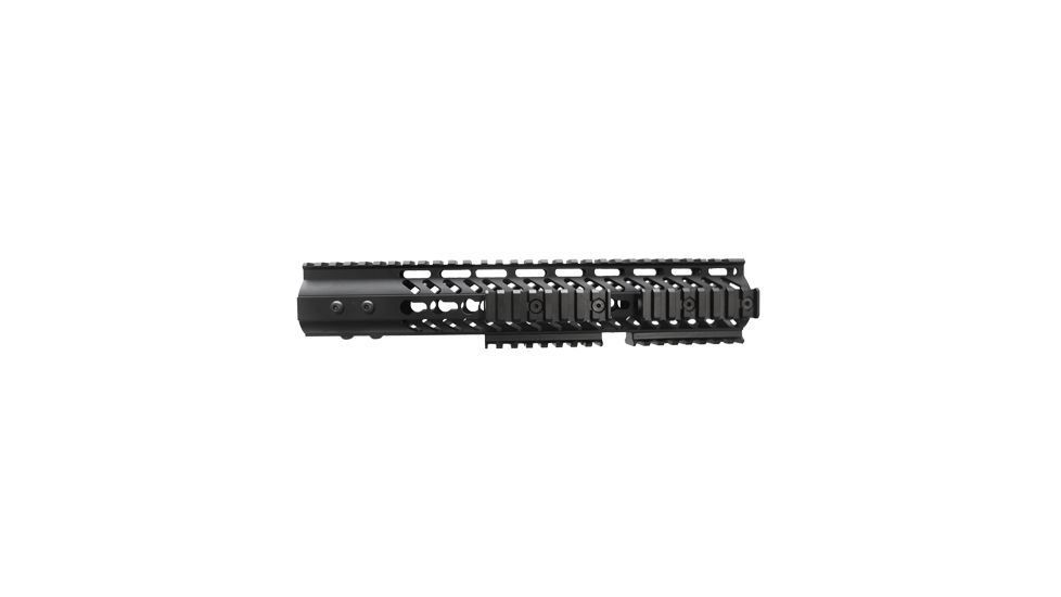 Tuff Zone AR-15 Handguard 10in w/ 6 Rails, Slim KeyMod, Steel Barrel Nut and Shims, TZ-MFKM10
