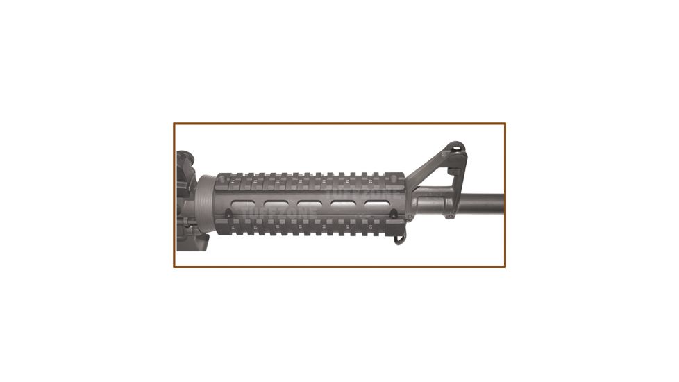 EDEMO Tuff Zone AR-15/M4/M16 Handguard 7in, 2 Piece Quad Rail for Carbine Size, TZ-MR413, EDEMO1