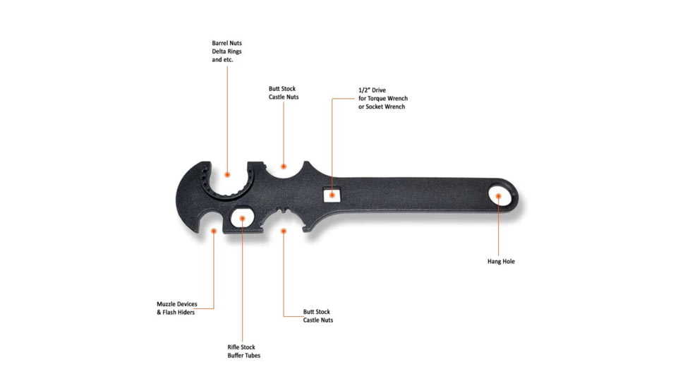 Tuff Zone Armorer's Wrench, All in One - Breaker Bar/Torque Wrench, TZ-TWR04