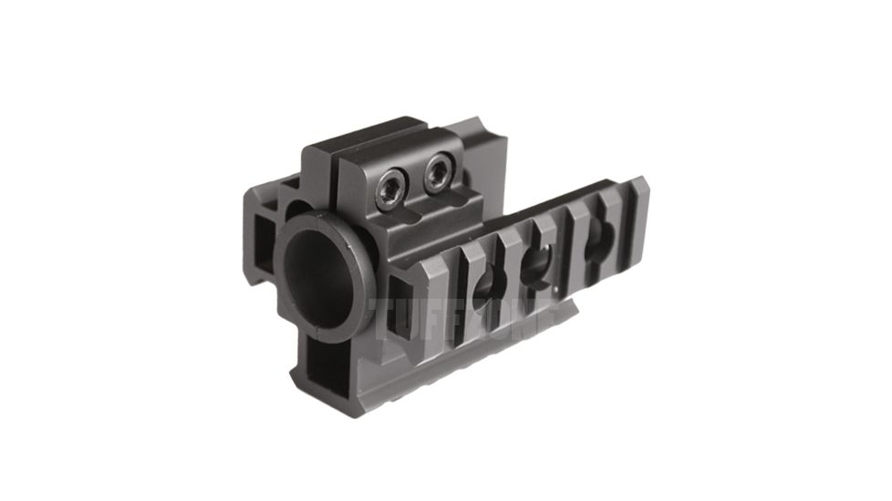 Tuff Zone Tri-Rail Barrel Mount, 6 Slots on Each Rail, Hard Anodized, TZ-MR3B