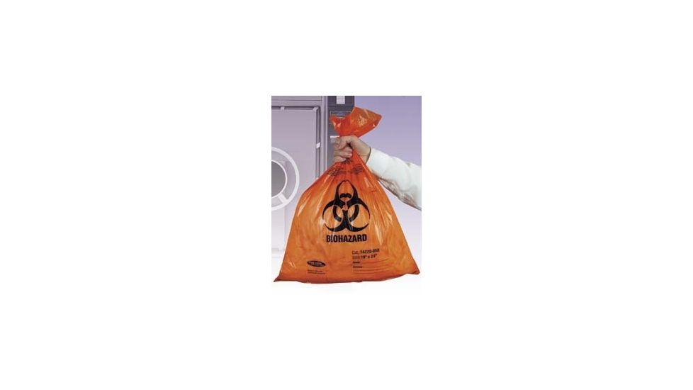 Tufpak Autoclavable Biohazard Bags, 2.0 mil 14220-046 Orange Bags With Indicator