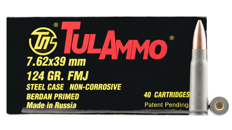 Tulammo UL076211 Rifle 7.62x39mm 124 Gr Hollow Point HP 40 Bx/ 25 Cs