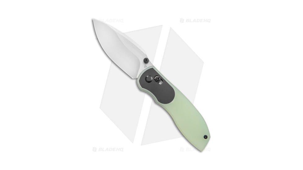 Tuya Knife Big Belly Slide Folding Knife, 3.50in, 154CM, Drop Point Blade, G-10, Jade Handle, Jade/Gray, 7.50 inch, BHQ-174118