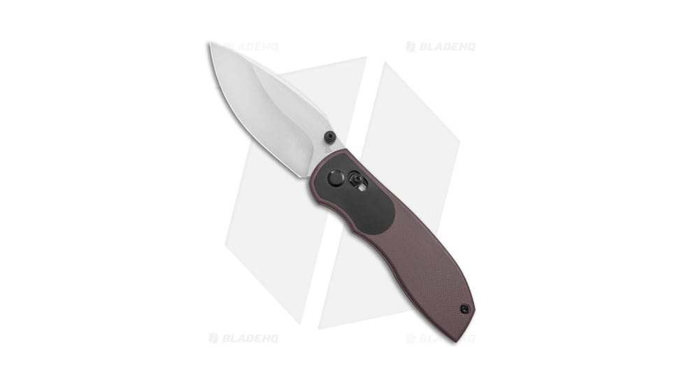 Tuya Knife Big Belly Slide Folding Knife, 3.50in, 154CM, Drop Point Blade, G-10, Purple Handle, Purple/Gray, 7.50 inch, BHQ-174122