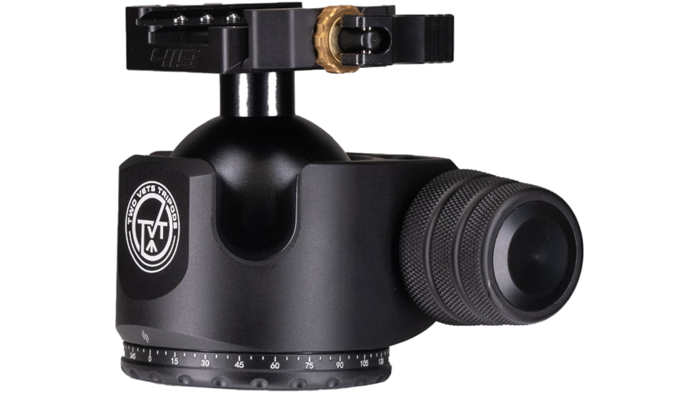 Two Vets Tripods Inc 55MM Dual Tension Ballhead w/Arcalock Dual Clamp, Arca Swiss and Picatinny
