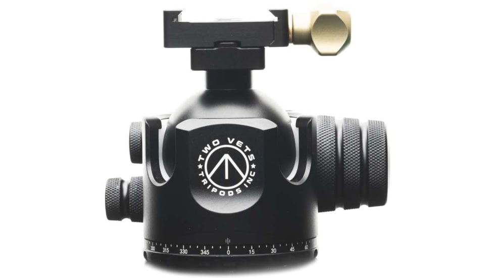 Two Vets Tripods Inc 55MM Dual Tension Ballhead W/ Area 419 ARCALOCK CLAMP, Black/Gold, 4in, 55MM419
