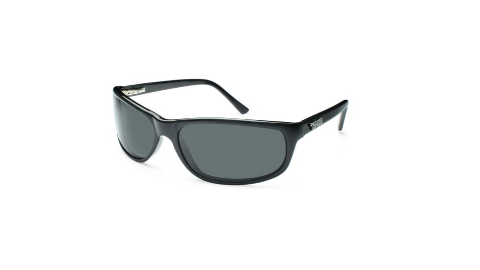 Typhoon Cancun Sunglasses - Shiny Black Frame, Horizon Grey Polarized Lenses 916TBK