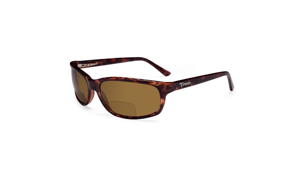 Typhoon Cancun +1.5 Reader Sunglasses - Tortoise frame, Sunset Brown A2 Polarized +1.5 Lenses 916TBR+1.5