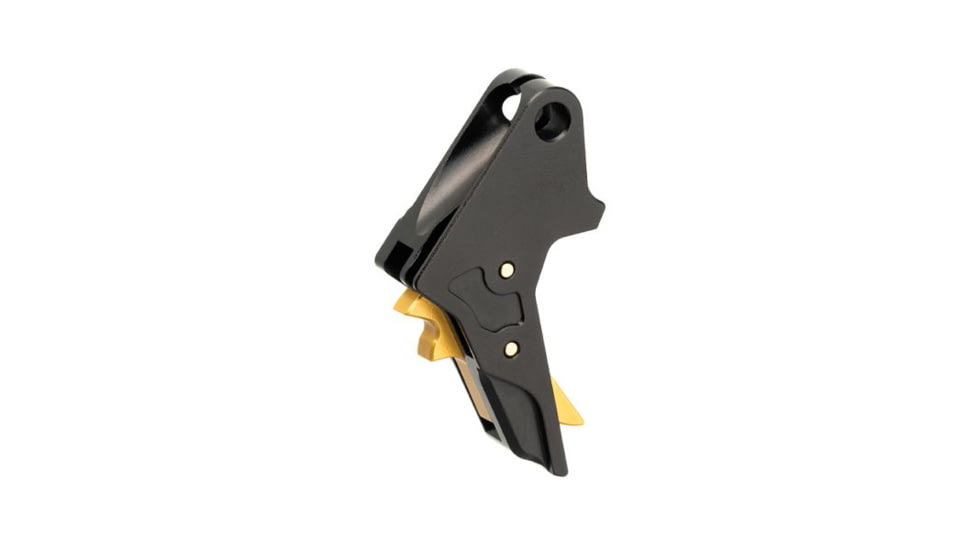 Tyrant CNC 1.0/2.0 Pistol Trigger, Smith &amp; Wesson M&amp;P 9/.40/9c/.40c, Black/Gold, TD-MPTRIG-FSC-BLK/GOLD
