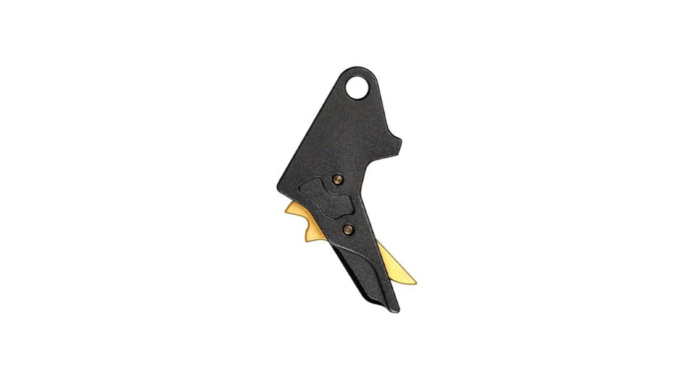 Tyrant CNC 1.0/2.0 Pistol Trigger, Smith &amp; Wesson M&amp;P 9/.40/9c/.40c, Black/Gold, TD-MPTRIG-FSC-BLK/GOLD