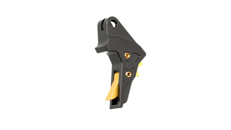 Tyrant CNC 1.0/2.0 Pistol Trigger, Smith &amp; Wesson M&amp;P 9/.40/9c/.40c, Black/Gold, TD-MPTRIG-FSC-BLK/GOLD