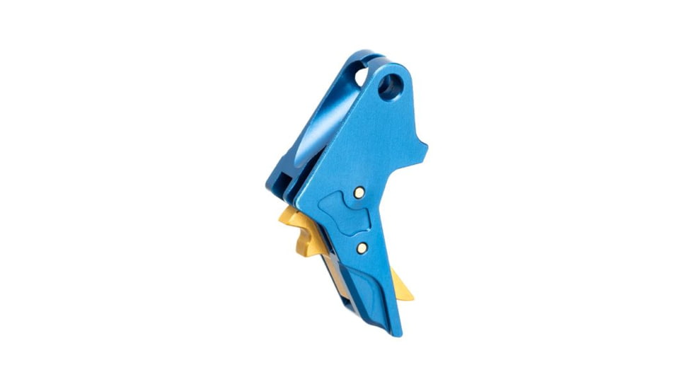 Tyrant CNC 1.0/2.0 Pistol Trigger, Smith &amp; Wesson M&amp;P 9/.40/9c/.40c, Blue/Gold, TD-MPTRIG-FSC-BLUE/GOLD