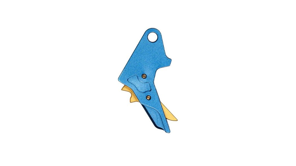 Tyrant CNC 1.0/2.0 Pistol Trigger, Smith &amp; Wesson M&amp;P 9/.40/9c/.40c, Blue/Gold, TD-MPTRIG-FSC-BLUE/GOLD