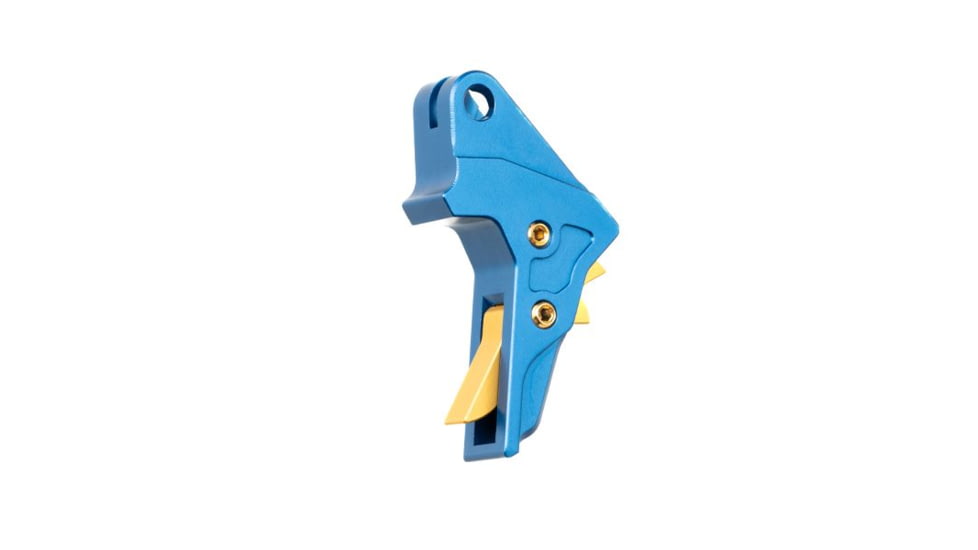Tyrant CNC 1.0/2.0 Pistol Trigger, Smith &amp; Wesson M&amp;P 9/.40/9c/.40c, Blue/Gold, TD-MPTRIG-FSC-BLUE/GOLD