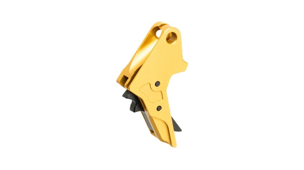 Tyrant CNC 1.0/2.0 Pistol Trigger, Smith &amp; Wesson M&amp;P 9/.40/9c/.40c, Gold/Black, TD-MPTRIG-FSC-GOLD/BLK