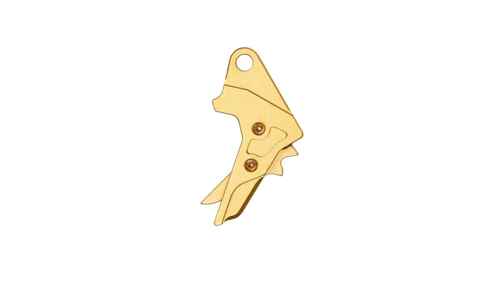 Tyrant CNC 1.0/2.0 Pistol Trigger, Smith &amp; Wesson M&amp;P 9/.40/9c/.40c, Gold/Gold, TD-MPTRIG-FSC-GOLD/GOLD