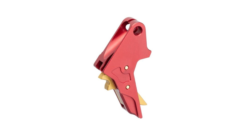 Tyrant CNC 1.0/2.0 Pistol Trigger, Smith &amp; Wesson M&amp;P 9/.40/9c/.40c, Red/Gold, TD-MPTRIG-FSC-RED/GOLD