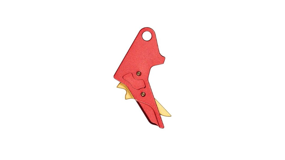 Tyrant CNC 1.0/2.0 Pistol Trigger, Smith &amp; Wesson M&amp;P 9/.40/9c/.40c, Red/Gold, TD-MPTRIG-FSC-RED/GOLD