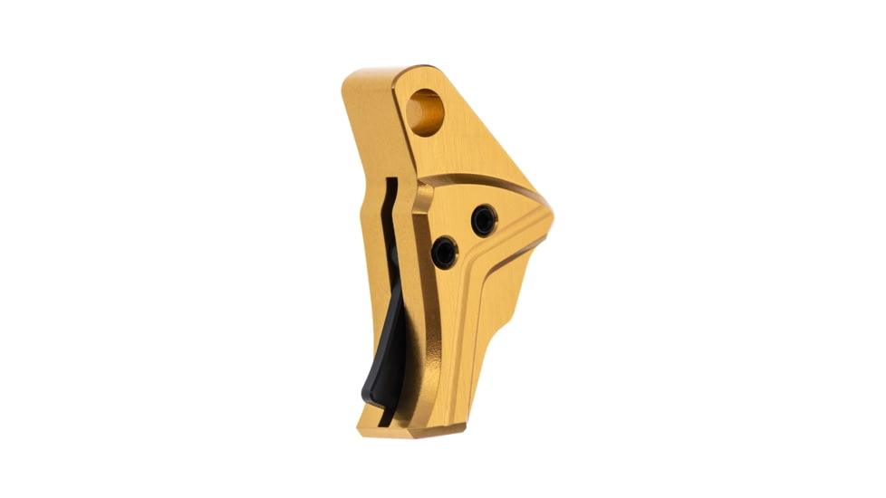Tyrant CNC I.T.T.S Hybrid Pistol Trigger Shoe, Glock Gen 3-4, Flat, 4lb, Gold/Black, TD-GTRIG-3-4-GOLD-BLAC