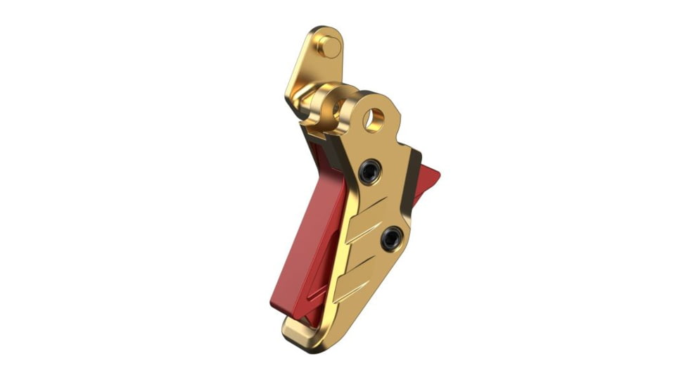 Tyrant CNC Intellifire Pistol Triggerm SIG Sauer P365, Gold Shoe/Red Hardware, TD-P365-TRIG-Gold-Red
