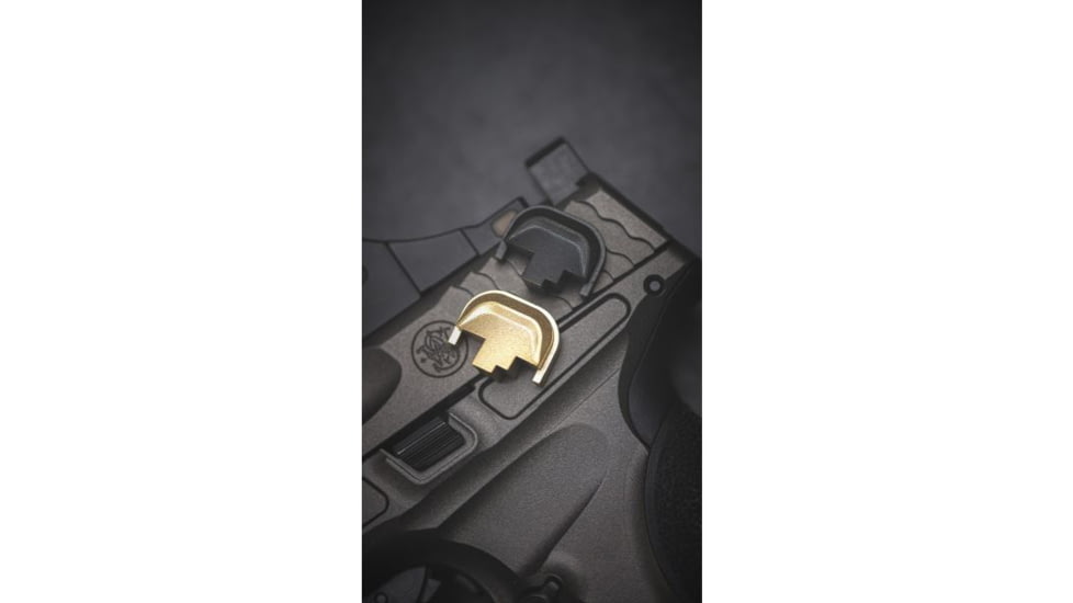 Tyrant CNC Smith &amp; Wesson M&amp;P Full Size 1.0/2.0 Compact Slide Cover Plate, Gold, 764046030680