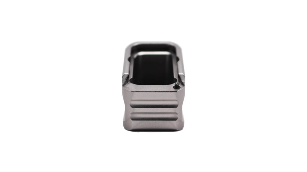 Tyrant CNC 5 Round Glock 17/19x/22/34/45 Magazine Extension, Grey, TD-G17MAGEX-G