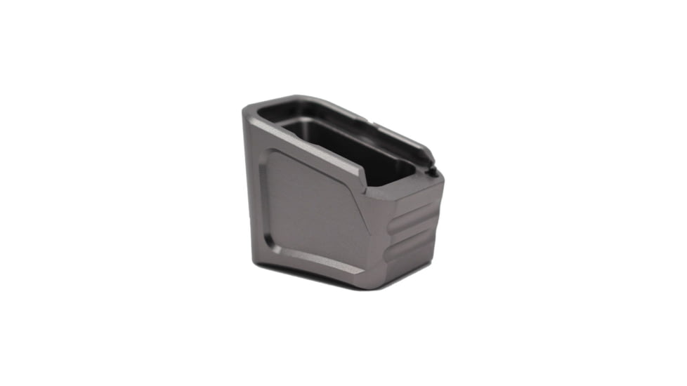 Tyrant CNC 5 Round Glock 17/19x/22/34/45 Magazine Extension, Grey, TD-G17MAGEX-G