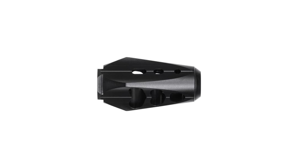 Tyrant CNC CyberBrake Compensating Muzzle Brake, .223/5.56, 1/2x28, Black Chrome, TD-CB223-Black