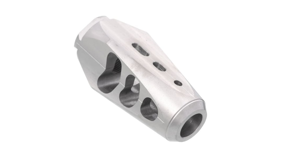 Tyrant CNC CyberBrake Compensating Muzzle Brake, .223/5.56, 1/2x28, Raw Steel, TD-CB223-Raw