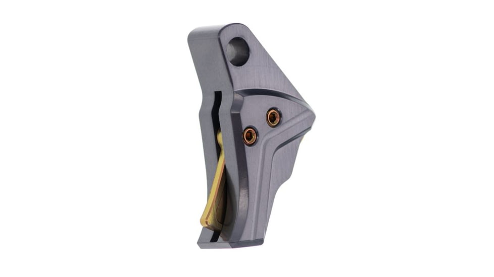 Tyrant CNC I.T.T.S Glock Hybrid Pistol Triggers, Grey/Gold, TD-G43TRIG-Gr-G-Sc/Sa