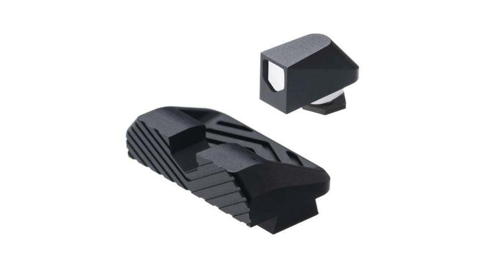 Tyrant CNC Glock Compatible Sights, Full Size, Black/white, TD-SIGHT-GFS-Black