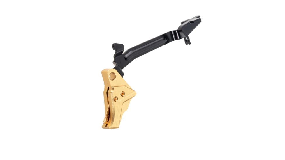 Tyrant CNC Glock Gen 3-4 Pistol Trigger, w/ Bar, Gold/Gold, TD-GTRIG-3-4-Go-Go-BAR