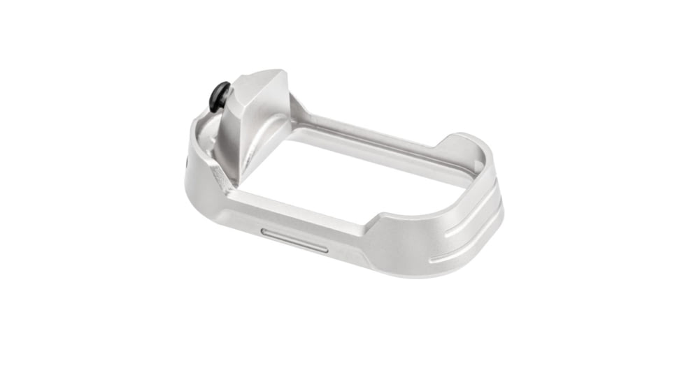 Tyrant CNC Glock Gen4 Magwell, G17/22/31/34/35, Polished Aluminum/Black, TD-G17MW-G4-ALU-Bl Srw