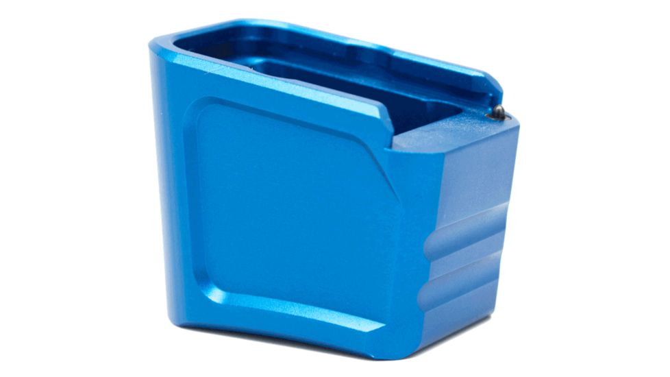 Tyrant CNC Glock Magazine Extension, G19/23, 9mm/.40, 4/5-Rounds, Blue, TD-G19MAGEX-B