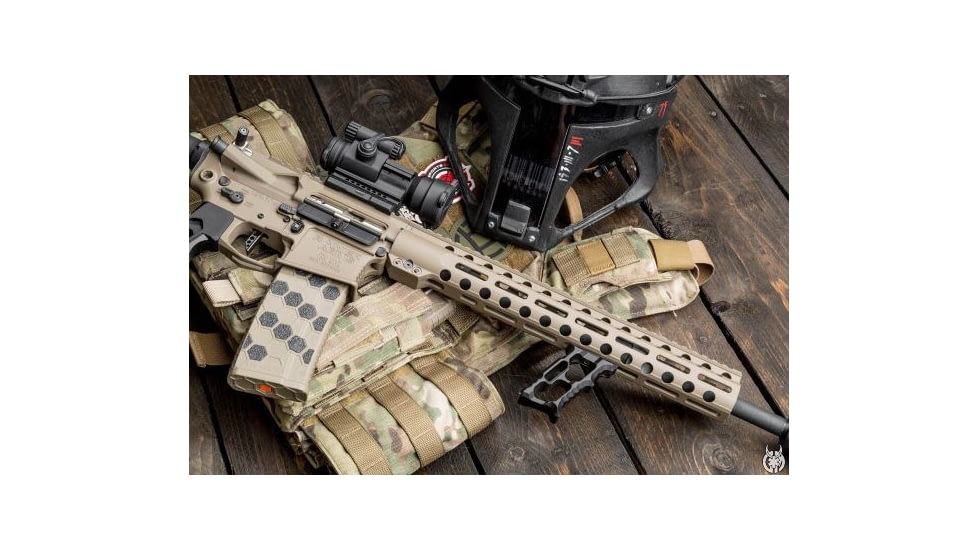 Tyrant CNC HALO Series MiniVert Grip MLOK, Blue, TD-552-B-M