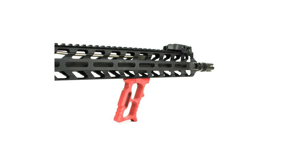 Tyrant CNC HALO Series MiniVert Grip MLOK, Red, TD-552-R-M