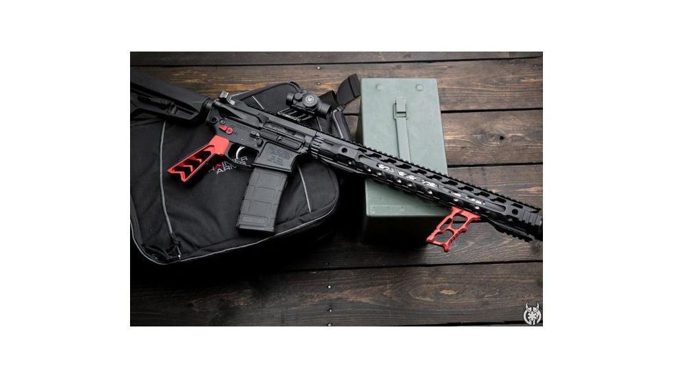 Tyrant CNC HALO Series MiniVert Grip MLOK, Red, TD-552-R-M