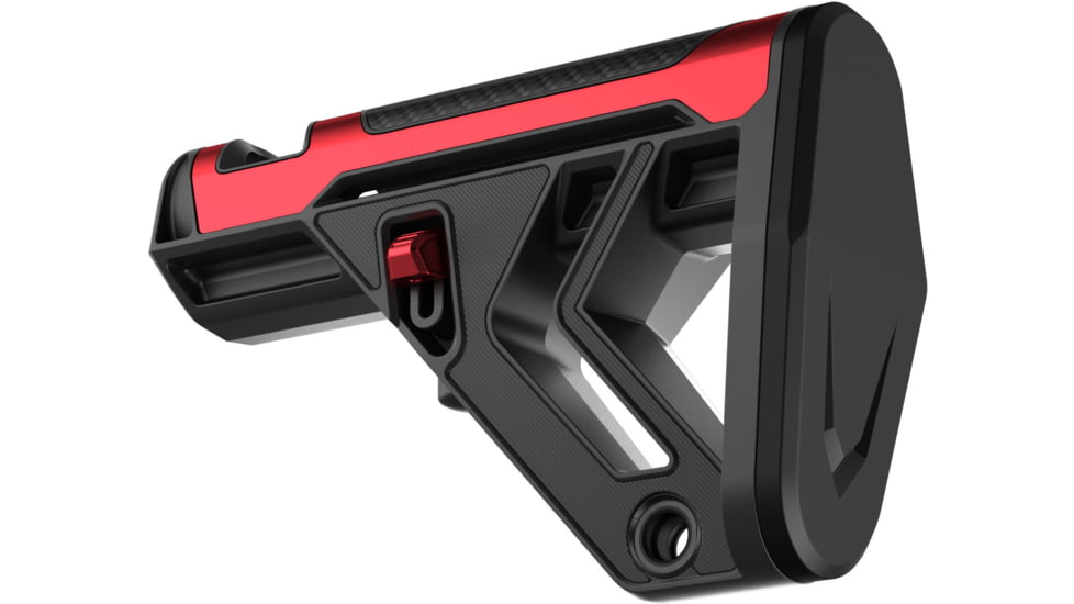 Tyrant CNC NexGen AR Collapsible Buttstocks, Red, TD-AR15BSTK-Red