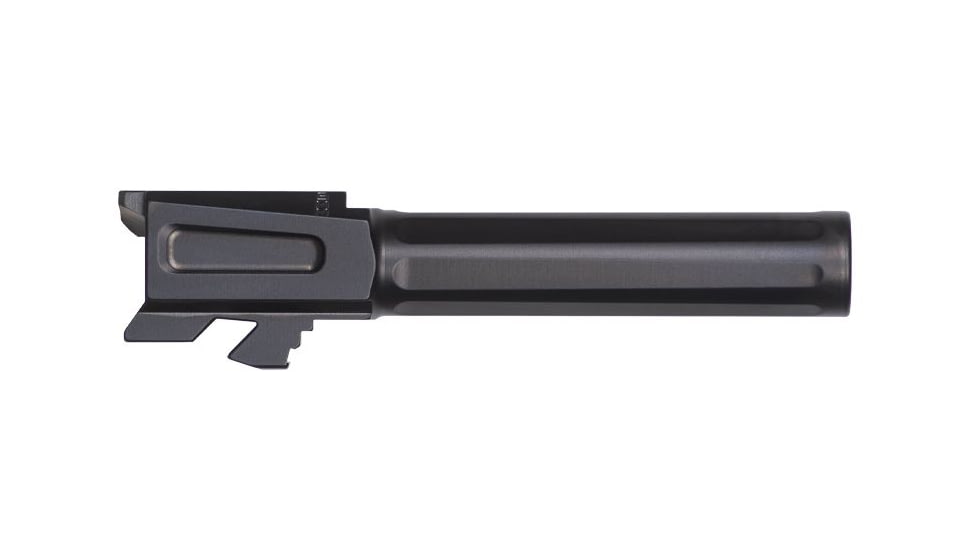 Tyrant CNC Non Threaded Pistol Barrel, Glock 19/19X/45, 1-10 Twist, 416R Stainless Steel, 1/2-28 Thread, Black, TD-G19BRL-NOTRD-Black