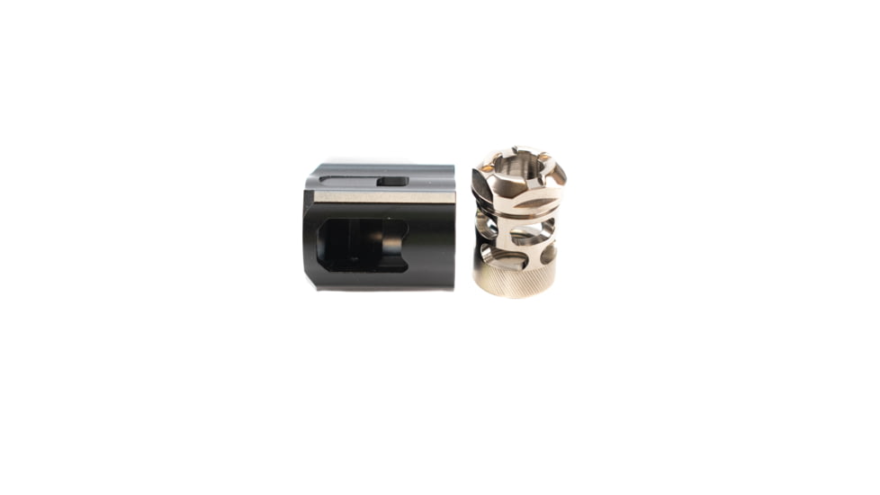 Tyrant CNC T-Comp Glock 43 Compensator, Black/Nickel, TD-G43COMP-BLK/NIK