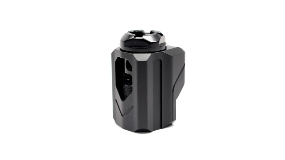 Tyrant CNC Universal Compensator, 9mm, 1x1x1 in, Black/Black, TD-UCOMP-BLK/BLK