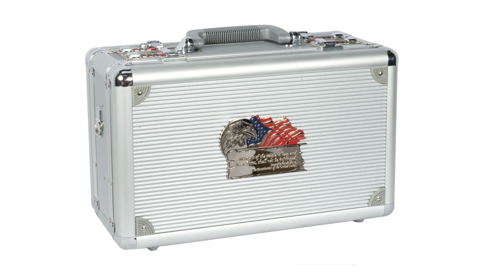 TZ Case 2 Amendment Duelly Fifthteen Gun Case 15x9x7in, Silver TZ0015SS2