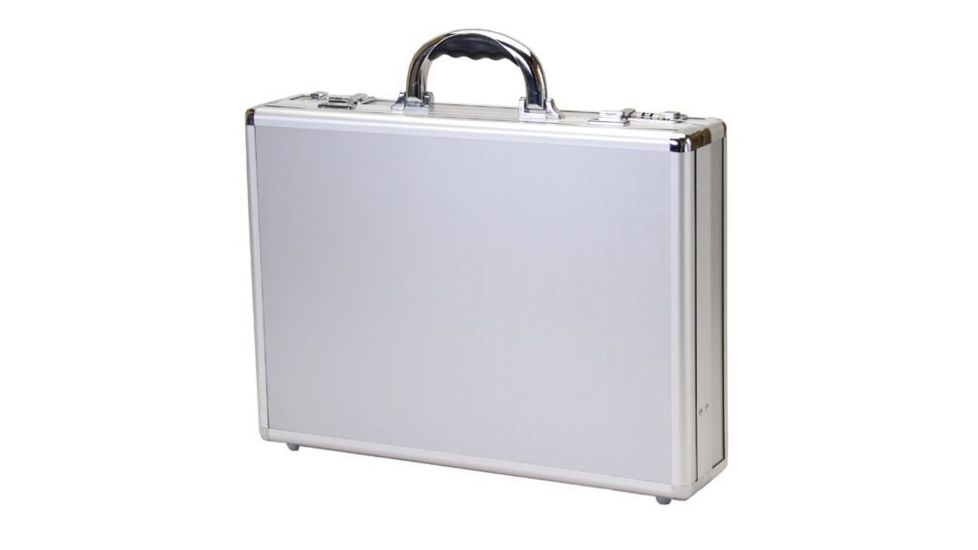 TZ Case Aluminum Attache Case, Silver, 18 x 13 x 4in, AC-425 S